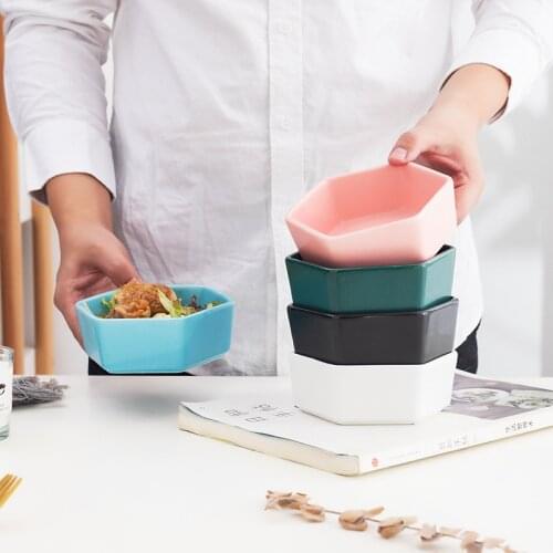 Creative Salad Bowl At Instagram Nordic Creative Restaurant Eating Rice Bowl Personalized Dessert Bowl with Ceramic Cutlery