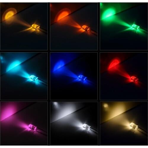 Mechanical keyboard special LED Bulb 3mm round Beads Ice Blue Rainbow For Cherry Gateron Kailh MX Switches 9 colors optional