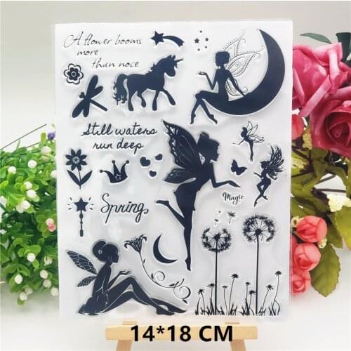2021 New Fairy Clear Stamps DIY Scrapbooking Craft Supplies Rubber Silicon Seals Card Photo Album Hobby ink pad Stamping