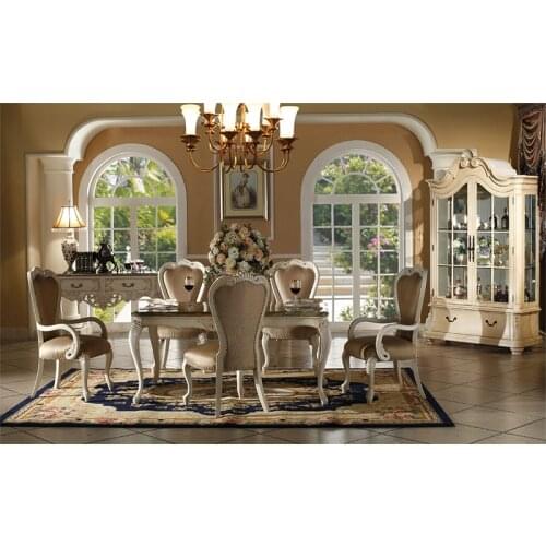 Post-modern light luxury rectangular simple jade top dining table and chair with white color Table à manger en jade GH213