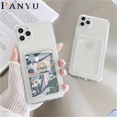 Transparent With Card Holder Soft TPU Phone Case For Samsung Galaxy A03s EU A82 A22 A72 A52 A32 A42 F62 M62 M60s 5G M31s M30 M20