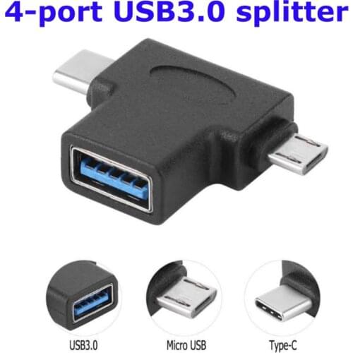 Micro USB HUB 3.0 Multi USB 3.0 HUB Splitter 3.0/2.0 4 Ports Cable 0.2m-1m Micro Multiple USB Port Expander For PC Computer