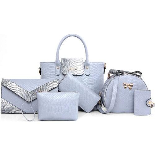 Luxury Designer Top-handle Women Leather Bags Handbag Luxury Bag High Quality Hand Bag Set Ladies Handbag Set of 6PCS Set Bags