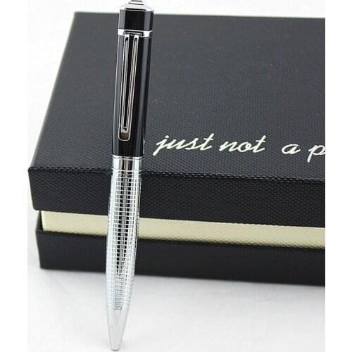 Luxury Metal Business Writing Ballpoint Pen diamond Roller Ball Pens School Student Office Stationery Leather bag selection