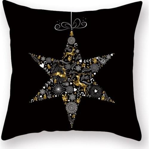 Merry Christmas Cushion Cover 45*45 Pillowcase Cotton Linen Sofa Cushions Pillow Cases