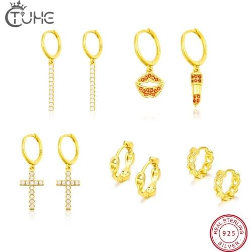 5 Style Fashion 925 Sterling Silver Small Tiny Earrings For Women Girl Luxury Hoop Earring Skinny Cartilage Pendientes Jewelry