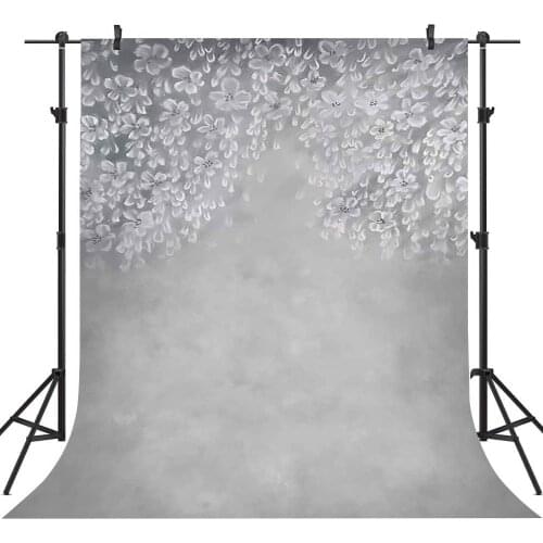 Grey floral backdrop for photography studio kids portrait abstract texture floral photo booth background photocall photophone