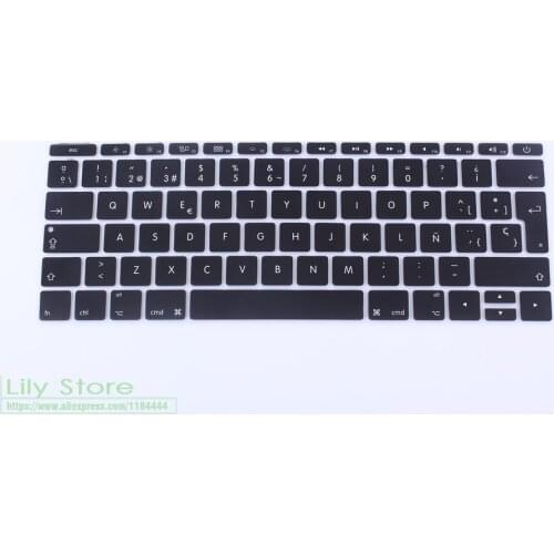 Silicone Spanish Keyboard Cover Protector skin For New Macbook 12 A1534 and for New MacBook Pro 13 Inch A1708 ( No touch bar )