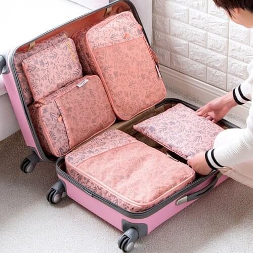 6 PCS Travel Portable Storage Bag Set Fashion Waterproof Multifunction Clothing Shoes Cosmetics Categories Organizer Bag