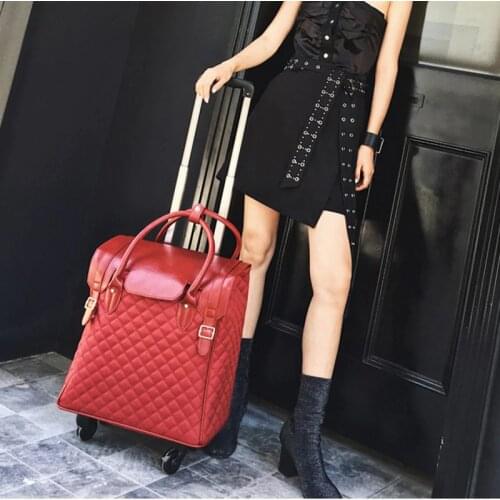 TRAVEL TALE 18" women carry on hand luggage small cabin travel trolley bag for ladies and girls