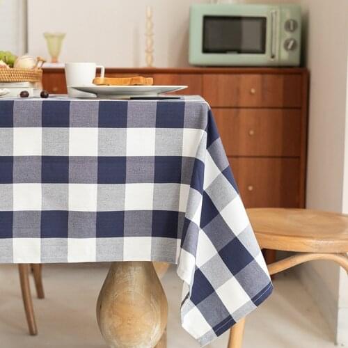 Wedding Decoration Table Cloth Mantel Mesa Tablecloth Mantel Mesa Impermeable Table Cover Modern lattice rectangular tablecloth