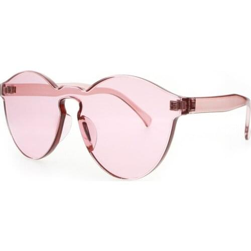 2018 Summer 90S Women Rimless Sunglasses Transparent Shades Sun Glasses Female Cool Candy Color UV400 Eyewear Oculos De Sol
