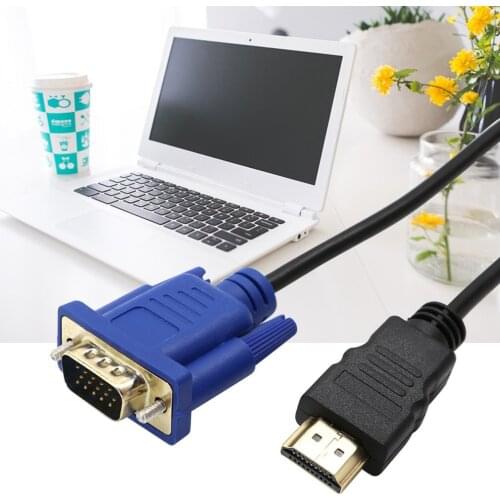 1M HDMI to VGA D-SUB Male Video Adapter Cable Lead for HDTV PC Computer Monitor Video Adapter Cable