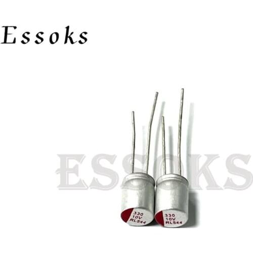 10pcs 10V 330uF 6X9 8X12 mm Super Low ESR 10V330uF For Motherboard Solid Capacitor Capacitors