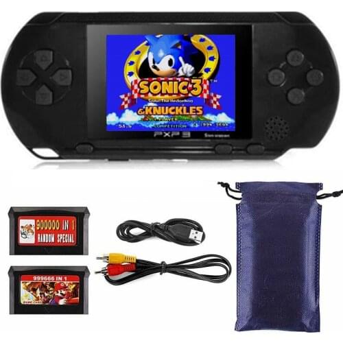 150 Classic Games Retro Pxp3 Slim Station Handheld Game Console, 3 Inches, 16 Bits, 2, Built-In Game Card, Suitable For Nintendo