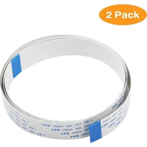 2 Pcs Raspberry Pi Camera Extension Cable FFC FPC Ribbon 15 pin Cord Flexible Flat Wire Cable Connection for R PI Camera