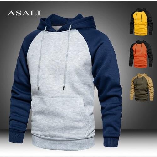 2021 Velvet Sweatshirt Men Tops Harajuku Fleece Hoodie Hip Hop Hooded Hoodies Patchwork Pullover Hoodie Streetwear Oversize