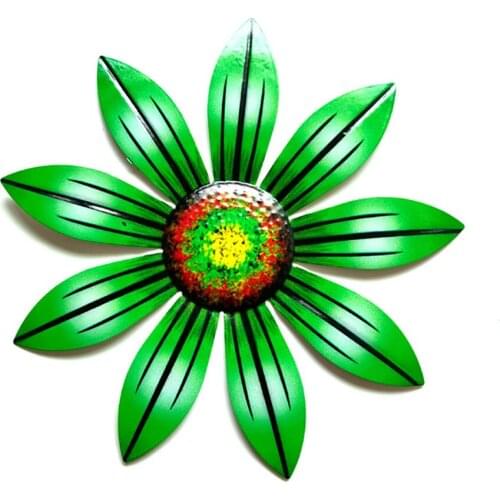 5 Colors Options Vibrant Flower Shaped Wall Hanging Decoration Crafts Metal Flower Decor Home Modern Decoration 1Pcs Decor