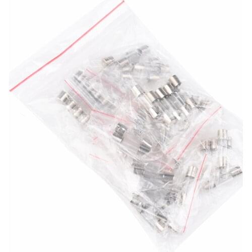 50Pcs/Set 10Values Fast Quick Blow Glass Tube Fuses Insurance Package 5x20mm Fuse 5*20 0.2A 0.5A 1A 2A 3A 5A 6A 8A 10A 15A /250V
