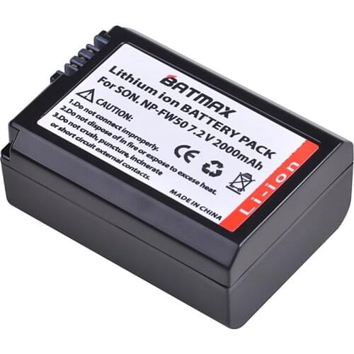 NP-FW50 2000mAh NP FW50 rechargeable Camera Battery for Sony Alpha a6500 a6300 a6000 a5000 a3000 NEX-3 a7R