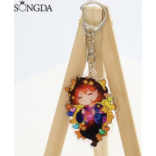 SONGDA Undertale Sans Acrylic Keychain Anime Printed Double Sided Pendant Key Ring Car Key Chain Classic Anime Teens Decoration