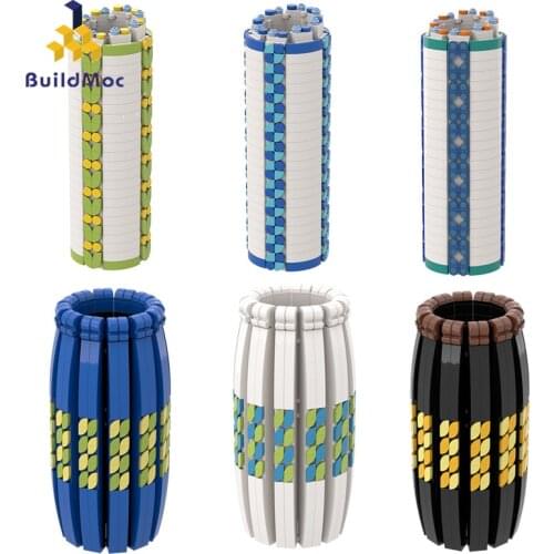 Buildmoc Ideas Expert Flower Vase Compatible 10280 Rose Flower Bouquet For Girls Building Blocks Bricks Dec Toy Kid Gift