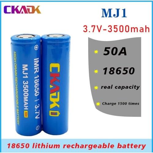CKADK 100% Original MJ1 3.7 v 3500 mah 18650 Lithium Rechargeable Battery For Flashlight batteries MJ1 3500mah battery