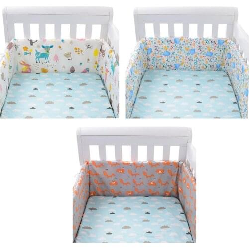 Cartoon Baby Crib Bumper Baby Bed Thicken Bumper One-piece Crib Around Cushion Cot Protector Pillows Newborns Room Decor