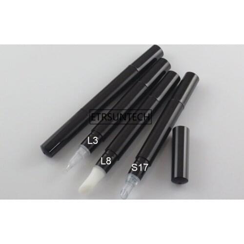 100pcs 3ml cosmetic pen dispenser with different applicators for cosmetic or medicine gel oil cream lotion wax F2261