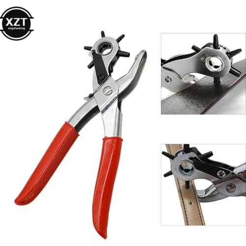 Strap Punch Machine Bag Setter Sewing Household Leathercraft Leather Puncher Revolve Tool Plier Eyelet Belt Hole Watchband Punch