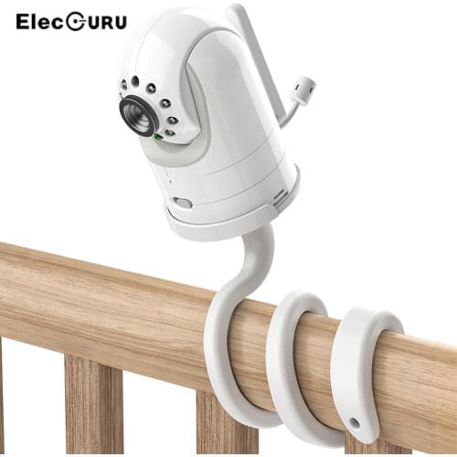 Flexible Twist Mount with Base For Infant Optics DXR-8 Baby Monitor Camera Holder,Attaches to Crib Cot Shelves or Furniture