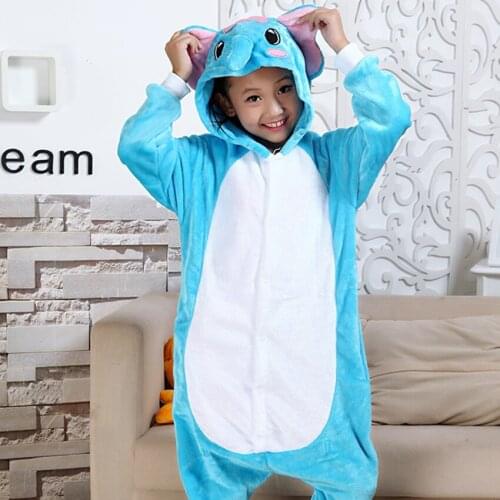 Animal Elephant Cosplay Costume Pajamas halloween Unisex Boy Girl Children Pyjama Onesie Kids Pijama