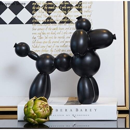 Creative Black Animal Dog Decoration Simple and Cute Geometric Crafts Sculpture Living Room Decoration/home Decoration Modern