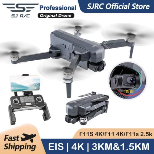 SJRC F11 Pro 4K Camera Drone GPS 5G Wifi FPV HD 2 Axis Stabilized Gimbal EIS Professional Brushless Quadcopter With Cam RC Dron