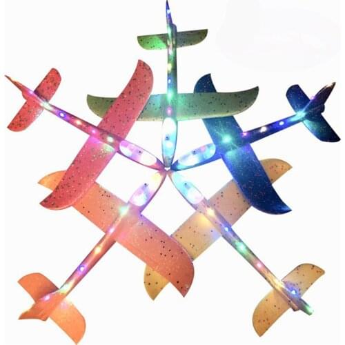 Kids Airplane Toys Hand Throw Flying Glider Planes 48CM DIY EPP Foam Aeroplane Model Light Aircraft Outdoor Children Game TY0391