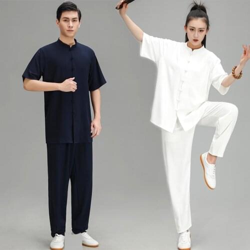 Summer Traditional Chinese Clothing for Women Kung Fu Uniform Tai Chi Clothing Chinese Clothes for Men Goden Dragon Suit for Men