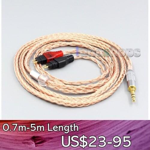LN006730 XLR Balanced 16 Core 99% 7N OCC Earphone Cable For Sennheiser HD420 HD442 HD425 HD430 HD440 HD450 HD480 HD490 HD520 HD5