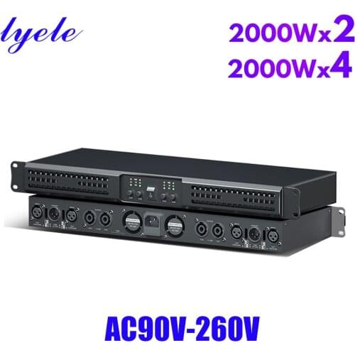 Mini digital power amplifier pure final stage high power 2000W*2/2000W*4 stage audio home HIFI power amplifier