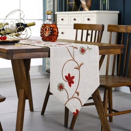 Fashion Table Runners Embroidery Classical Decor Tablecloths Wedding Party Decoration Home Nordic Table Runner