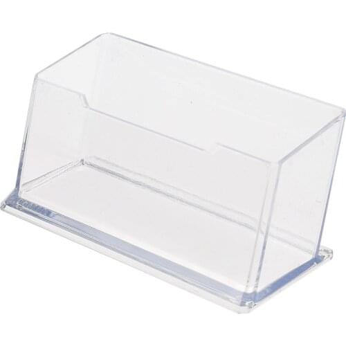 Fashion Acrylic Clear Desktop Business Card Holder Stand Display Dispenser Office Supplies Stationery Tools