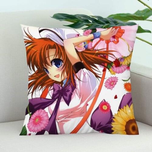 When They Cry Pillow Cover Bedroom Home Office Decorative Pillowcase Square Zipper Pillow Cases Satin Soft