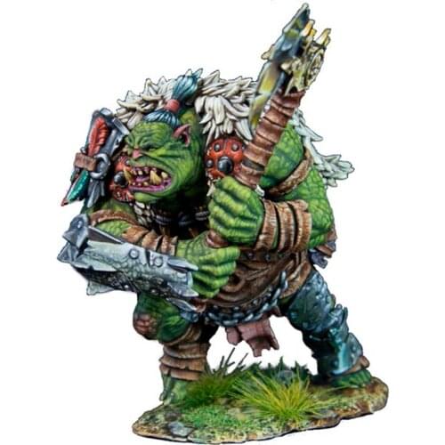 60mm Unpainted Orc Warrior 1 Mgur Kick GK Resin Figure Scale Model Kit Resin Colorless Self-Assembled Toy No.125