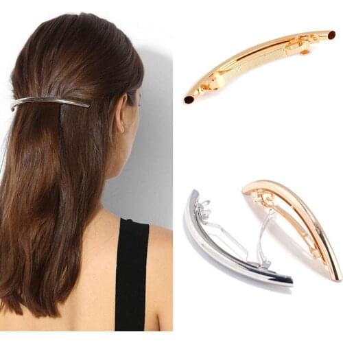 2019 new LNRRABC Fashion 1PC Women Elegant New Cool Style ARC Tube Hairpin Hair Clips Barrette Hair Accessories