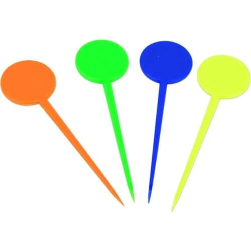 Transparent PP Plastic Round Star Disposable Party Buffet Fruit Desserts Food Cocktail Sandwich Fork Stick Pick Skewer 1000pcs