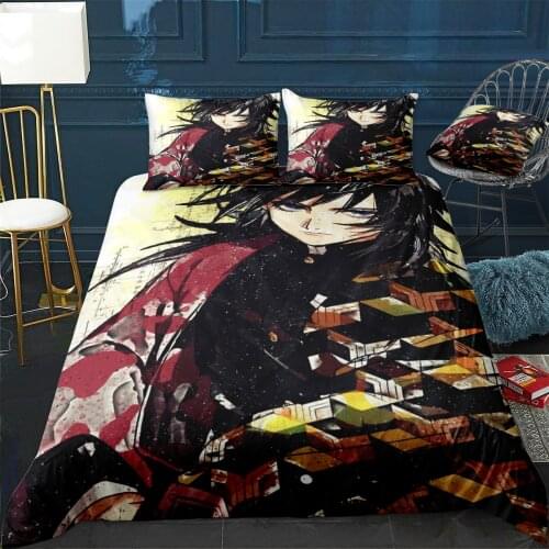 Giyu Tomioka Duvet Cover Comfortable Quilt Home Decora Design Universal Bedding Set Bedclothes+Pillowcase 3pcs
