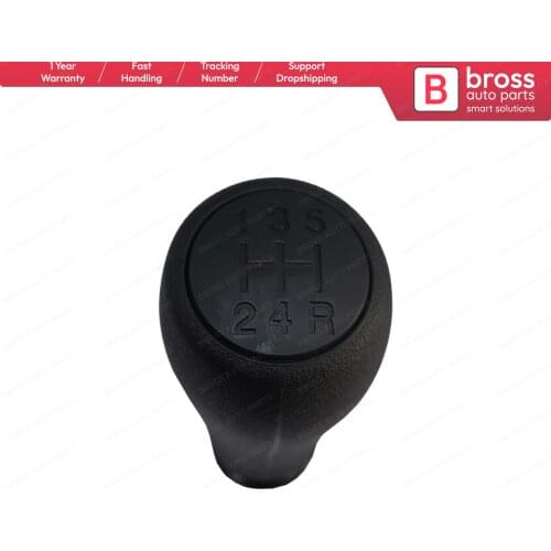 BSP666 5-Speed Gear Shift Stick Knob 2403.FS, 2403FS, 2403-FS Black For Fiorino MK3, Qubo MK3, Nemo MK3, Bipper MK3 2007-2017