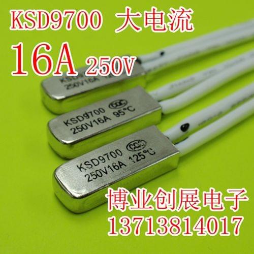 5pcs/High-power 16A/250V KSD9700 Temperature switch 70 Degrees Celsius Metal Normally closed (N.C) Thermostat