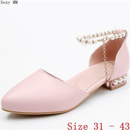 Girl Pumps Women Oxfords Career D'Orsay Shoes Low Heels Woman Low Heel Shoes Small Plus Size 31 32 33 - 40 41 42 43