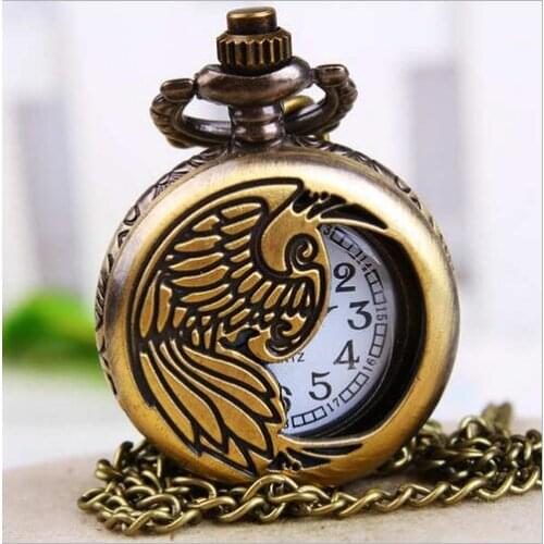 Vintage Fashion quartz Hollow Modern hours Necklace pocket watch gift chain watches