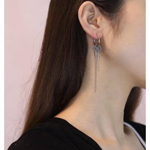 Stainless Steel Cross Drop Statement Earrings for Women Men New Fashion Vintage Chain 2021Unusual Earings Party Punk Jewelry